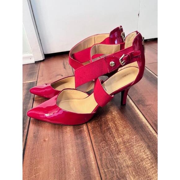 Liz Claiborne Red Patent Leather Heels Size 10M - Picture 6 of 10